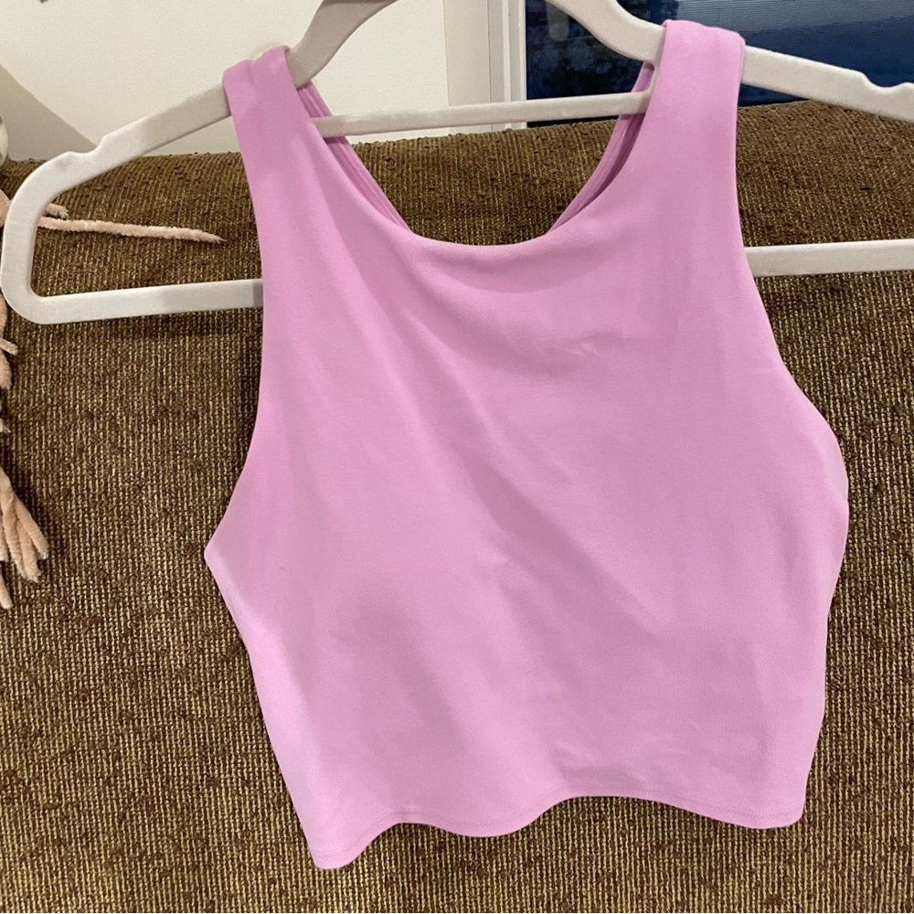 Athleta high neck pink tank